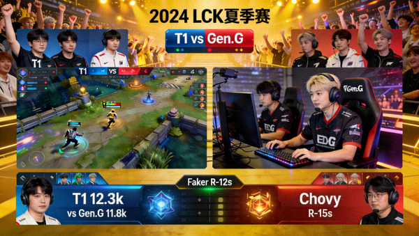 英雄联盟LCK夏季赛T1对阵Gen.G比赛直播画面